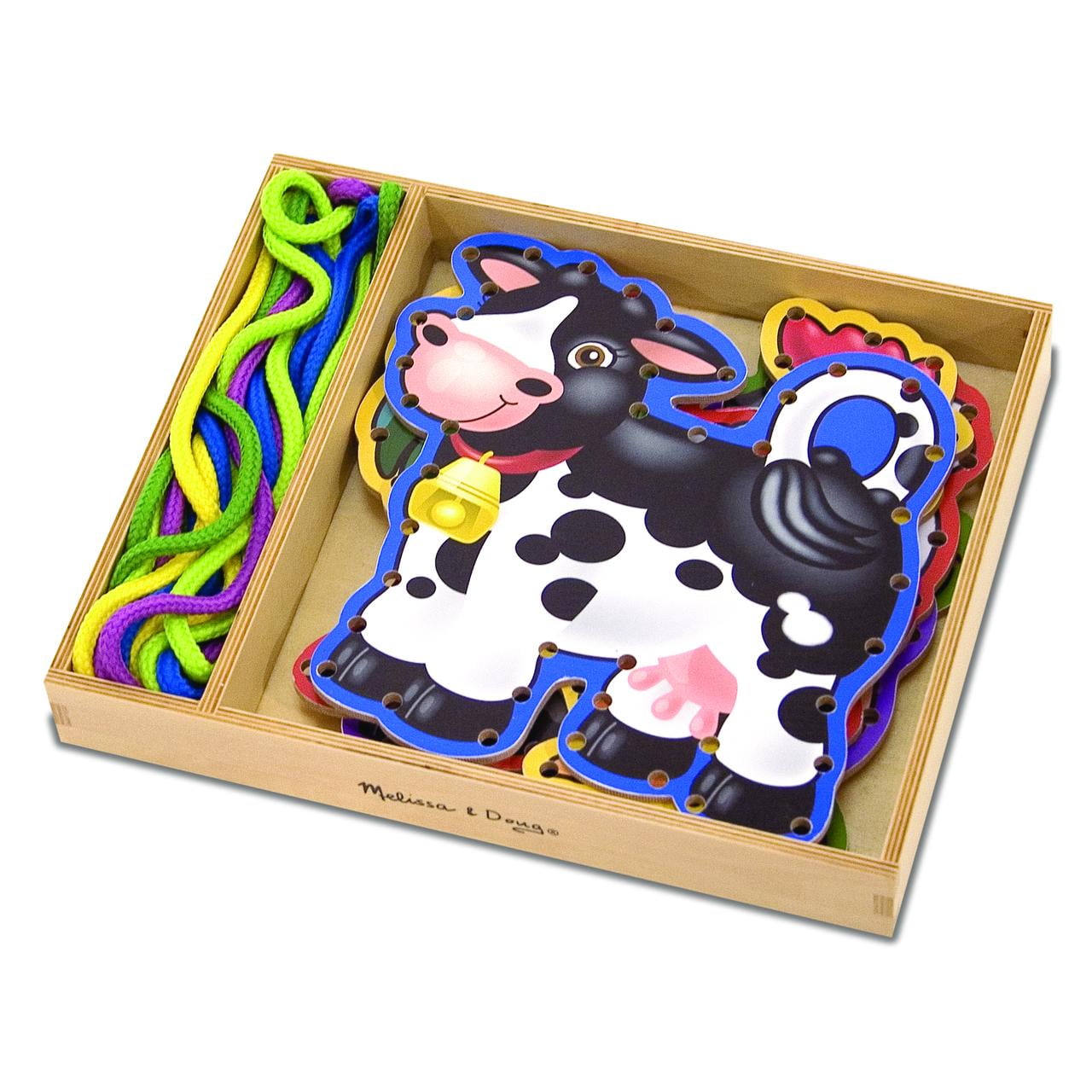 Melissa & Doug Farm Magnets Wooden Barnyard Animal & Accessories 