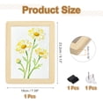 thumbnail image 2 of Uxcell Natural Wood Color Rectangle Photo Frame, 9.2x7.1" Wooden Photo Frame Wall Mount & Tabletop Display Round Corner for Pictures Certificates Home Decor, Suits for 20.2x15.2cm Photo, 2 of 7