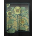 thumbnail image 2 of Sunflower Frame Crew Neck Short Sleeve Women's Black Crop T-shirt-Large, 2 of 3