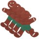 thumbnail image 2 of Christmas Tableware Holder for Storage 4Pcs Gingerbread Men Cutlery Bags, 2 of 5