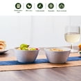 thumbnail image 6 of MIYOPESI 4.7-Inch Melamine Rice Bowls (Set of 6) - 12oz Unbreakable and Reusable Soup Bowls with Ceramic Feel, Stackable and Dishwasher-Safe Dinnerware (White), 6 of 6