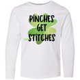 thumbnail image 3 of Inktastic St. Patrick's Day Pinches get Stitches Shamrocks Long Sleeve Youth T-Shirt, 3 of 5