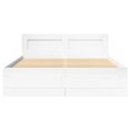 Bed frame with headboard white 140x190 cm wood material