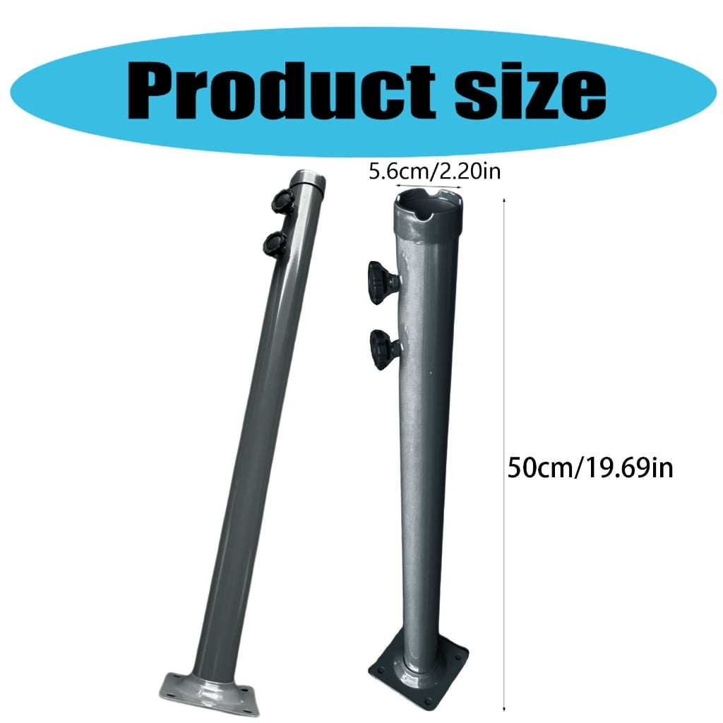 Zorvai Industrial Iron Umbrella Stand Tube Secure Parasols Anchors Iron Umbrella Stand Accessories for Outdoor Areas