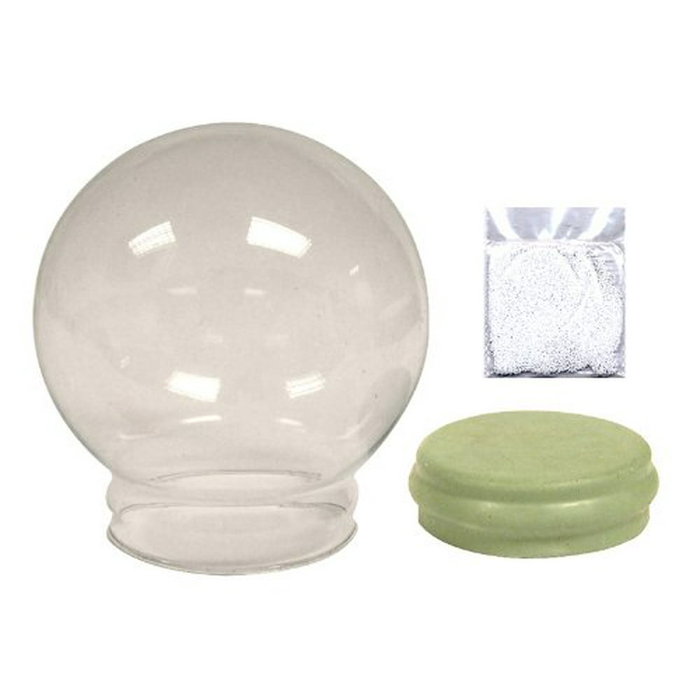 National Artcraft Clear Glass Water Globe With Rubber Seal and Snow