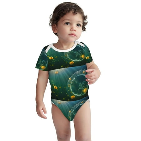 

Sikiie Jelly Fish Baby Short Sleeve Bodysuits One-piece 100% Cotton for Infant Baby Boys Girls Unisex-3 Months
