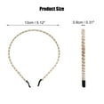 thumbnail image 5 of Unique Bargains 1 Pcs 2 Rows Rhinestone Headband Hairband for Women 0.31 Inch Wide White, 5 of 7