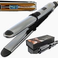 thumbnail image 2 of Liselle Beauty Products Salon Magic Pro Flat Iron - Titanium Plates, LCD Display, Adjustable Heat 450°F, 2 of 9