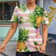 thumbnail image 2 of Gibobby Playera de Manga Corta Casual Suave Camiseta manga corta con cuello redondo estilo europeo y americano con estampado cuerpo completo y paisaje costero (Verde,CH), 2 of 5