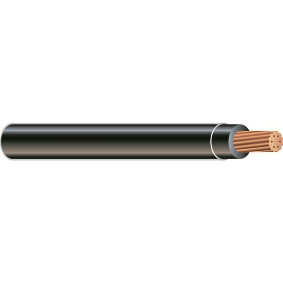8 AWG 19-Brins THN Cuivre Noir Bâtiment Wire (200 Pieds Coupé)