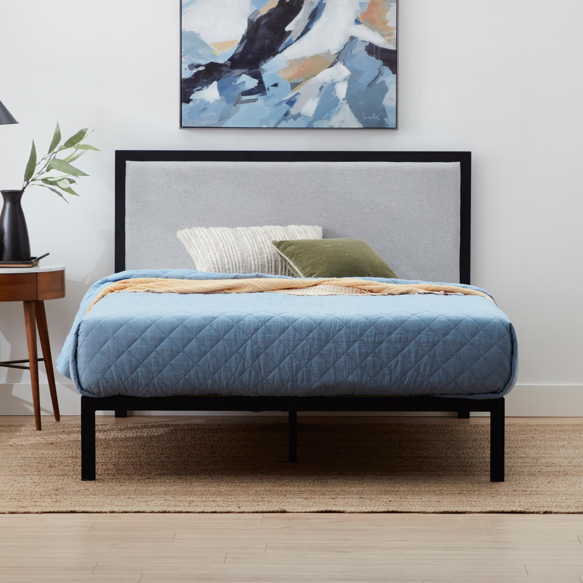 Full/Queen Size Bed Headboard Metal Black Bedroom Home Furniture Head Board NEW 