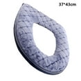thumbnail image 2 of Funda de asiento de inodoro Dinheiro, suave y gruesa, cálida, lavable, cálida, funda de inodoro de tela acolchada, funda de inodoro esponjosa, 2 of 5