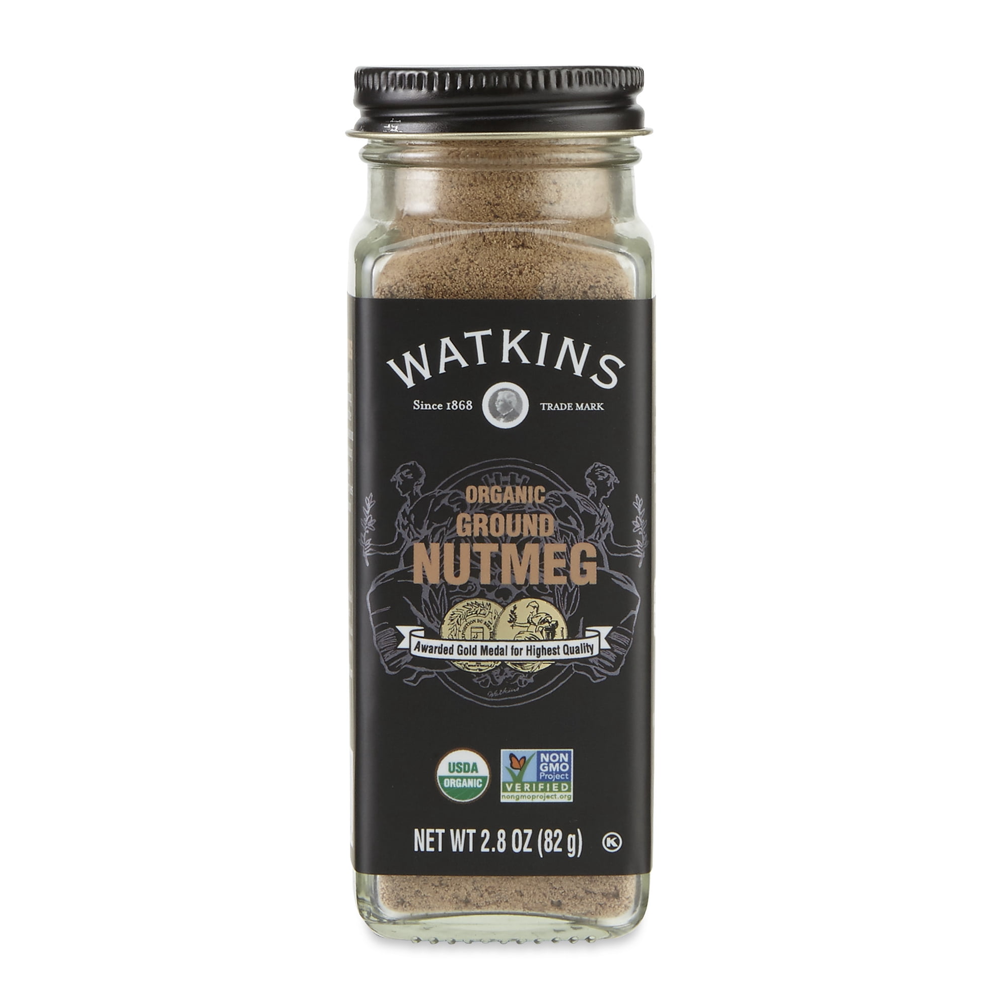 Watkins Gourmet Organic Spice Jar, Ground Nutmeg, 2.8 oz