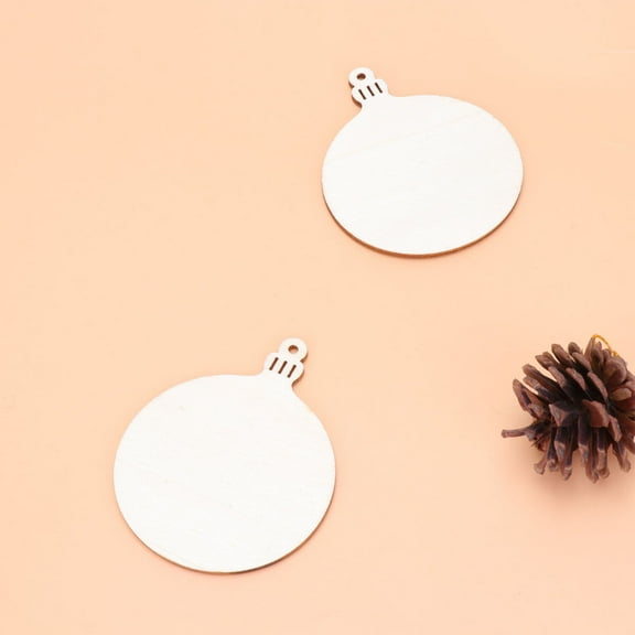 CRILSTYLEO 30-Pack White Wooden Ornament Blanks for Painting, Christmas Crafts, Holiday Decorations and Art Projects