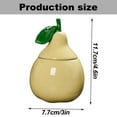 thumbnail image 3 of Tea Cans， Ceramic Pear Shaped Tea Canister with Lid Decorative Jar for Kitchen Airtight Container for Coffee Sugar and Flour Storage for Candy or Tin, 3 of 9