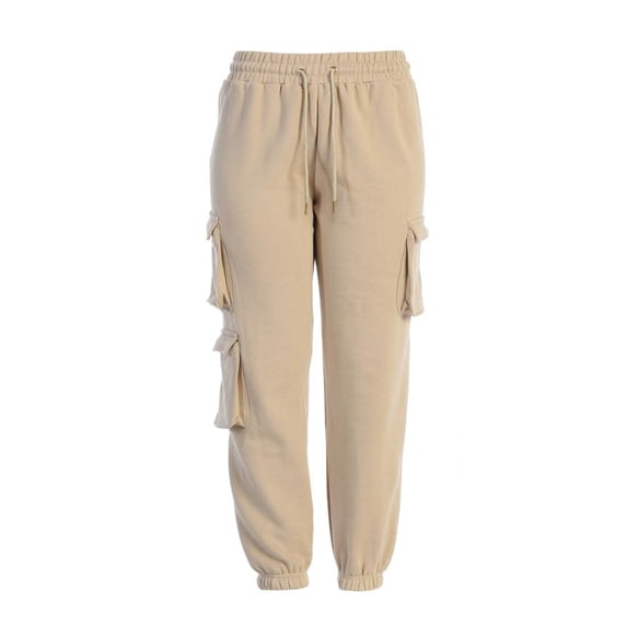 Qmyliery Women Solid Color Sweatpants, Casual High Elastic Waist Drawstring Loose Fit Jogger Pants with Pockets