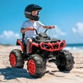 thumbnail image 3 of Hikiddo 24V Kids ATV 4-Wheeler, 24 Volt 4WD Ride on Toy for Big Kid w/ 4x200W Motor, 5.6Mph Max Speed - Red, 3 of 8