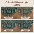 thumbnail image 7 of Design&I 6'x9' Washable Area Rug Sleek Flatweave Pet Friendly Gothic Floral Damask Wildlife Repeat With Scroll Frame Vintage Moth Refined for Queen Size Bedroom, Under Bed, 7 of 7