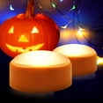 thumbnail image 7 of Halloween LED Pumpkin Lights Battery Operated - Orange Pumpkin Lights with Timer and Remote Halloween Decor - Halloween Jack-O-Lantern Decoration Outdoor - Flameless Pumpkin Candles 2-pack, 7 of 7