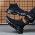 thumbnail image 6 of Men's Lightweight Breathable Sneakers - Slip-/Mid-Top Casual with Solid Color (//Navy) - -Care Fabric Upper & - Ideal for Office & Outings Cushioned Sole, Spring Summer Sneaker for & Casual Attire,, 6 of 9