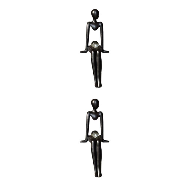 Naiovety de postura sentada para oficina, sala de estar, dormitorio, de baño, estante de escritorio, estantería, mesita de noche, adorno de Type6 NO6