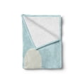 thumbnail image 2 of Ostrich Soft Flannel Fleece Throw Blanket, Silhouette of Animal Swimming in the Lake Under Sunny Sky Tropical, Cozy Plush for Indoor and Outdoor Use, 50" x 70", Baby Blue Dark Teal, by Ambesonne, 2 of 6