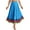 Sky Blue 87cm, variant on Aislor Women's High Waist Colorful Stripe Hem Skirt Embroidered Ballroom Dance Folk Dancing Clothing Red 55cm XXL