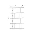 thumbnail image 7 of Ada Home Decor Harmon 4 Tier Open Shelf Modern Bookcase, Anthracite/White, 7 of 7