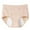 Beige, variant on Wdfiry Panties for Women Period Underwear Plus Size High Waisted Solid Color Menstrual Leakproof Cotton Panties