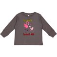 thumbnail image 3 of Inktastic My Aunt Loves Me Flamingo Boys or Girls Long Sleeve Toddler T-Shirt, 3 of 5