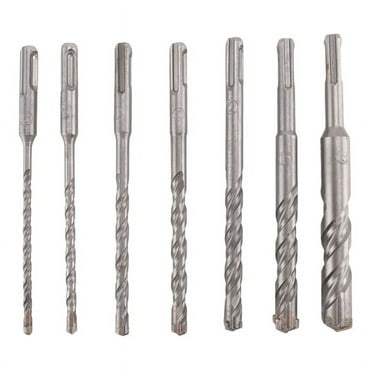 7 Pcs SDS Plus Hammer Drill Bit Set, (4-Flute)