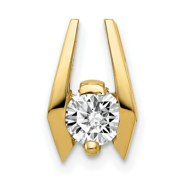 IceCarats 14k Yellow Gold 5.25mm Diamond Slide Necklace Pendant Charm