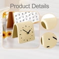 thumbnail image 6 of kowaku Desk Clock Minimalist Table Clock Bedroom Modern Art Gift Silent Desk Clock Living Room Shelf Entrance Simple Desktop Ornament Bedside Home Decor Tabletop Clock Suitable for shelf Beige, 6 of 9