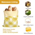 thumbnail image 3 of GDDAY Beeswax Bread Bags for Homemade Bread,Reusable Beeswax Bags for Sourdough,Cotton Linen Food Storage Bag to Keep Fresh - Extra Large 2 Pack C104, 3 of 3