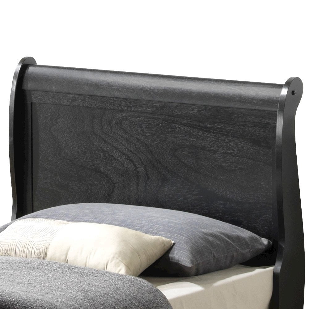 Glory Furniture Louis Phillipe Twin Bed in Black Color