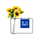thumbnail image 1 of Caballo marino arrogante Tarjeta de bendición de jarrón de girasol artificial, 1 of 3