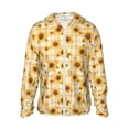 thumbnail image 2 of Lsque Coffee Plaid Sunflower UPF 50+ Lightweight Sun Protection Men's Women's Long Sleeve Shirt, Hoodie Performance -Medium, 2 of 9