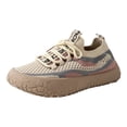 thumbnail image 5 of Rokment Wide Toe Box Chunky Walking Shoes For Women Comfortable Breathable Mesh Knit Thick Sole Low Profile Tennis Flat Fashion Sneakers Fall Casual Footwear, 5 of 6