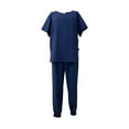 thumbnail image 2 of Conjunto Médico de Enfermería Yinane Ropa de Trabajo Profesional Transpirable Azul Oscuro, 2 of 8