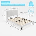 thumbnail image 7 of LUXOAK Full Size Bed Frame, Noise Free Upholstered Bed with Wood Support, White, 7 of 7
