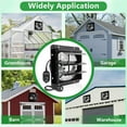 thumbnail image 7 of Shutter Exhaust Fan, Wall Mount Ventilation Fan w/Speed Controller Attic Vent Fan for Chicken Coops, Greenhouse, Gable, Barn, Garage, Shed Ventilator, 7 of 7