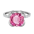 thumbnail image 2 of 2.30 Ct. Ttw Diamond And Cushion Cut Pink Topaz Ring In 10K White Gold, 2 of 7