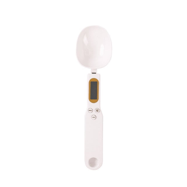 Cuchara medidora electrónica, cuchara medidora electrónica de calidad precisa y estable para cocinar, cocinar, pesar comida para perros y gatos (blanca, grande) ER