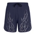 thumbnail image 5 of DeHolifer Men's Basketball Shorts Casual Workout Athletic Shorts Mesh Flame Graphic Print Running Short Pants Navy 2XL, 5 of 7