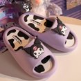 thumbnail image 1 of Sanrio-Zapatillas de casa de Hello Kitty para mujer, zapatos planos antideslizantes de felpa, dibujos animados, Kuromi Cinnamoroll Yk2, 1 of 4