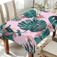 thumbnail image 4 of Tropical Palm Leaves Rectangle Tablecloth, Dust Proof Anti Wrinkle Wipeable Table Cloth Tabletop for of Dinner Kitchen Wedding Holiday Party 54"x72" Home Decor, 4 of 7
