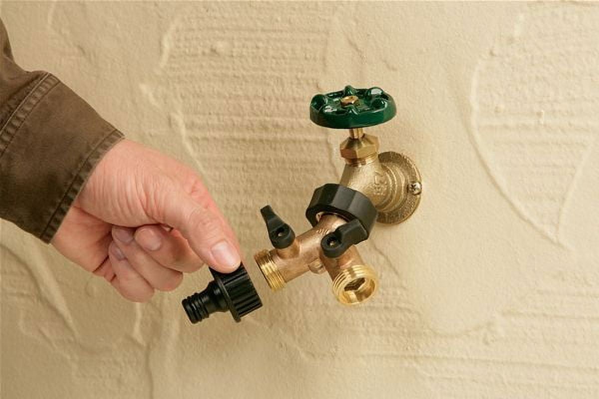 Orbit Plastic Garden Hose Faucet Quick Connect Set - Fast Release Hoses - 58108N
