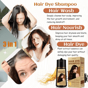 Chestnut Brown Hair Dye Shampoo 3 in 1, Instant Hair Color Shampoo for Women Men, 4 Weeks of Vibrant Color in Minutes, Shampoo Para Canas, 16.9fl oz