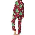 thumbnail image 5 of Xihbxyly Christmas Pajamas for Women, Women's Christmas Printed Pajama Set for Daily Home Wear Two-Piece Pajama Set with Pocket, 5 of 6