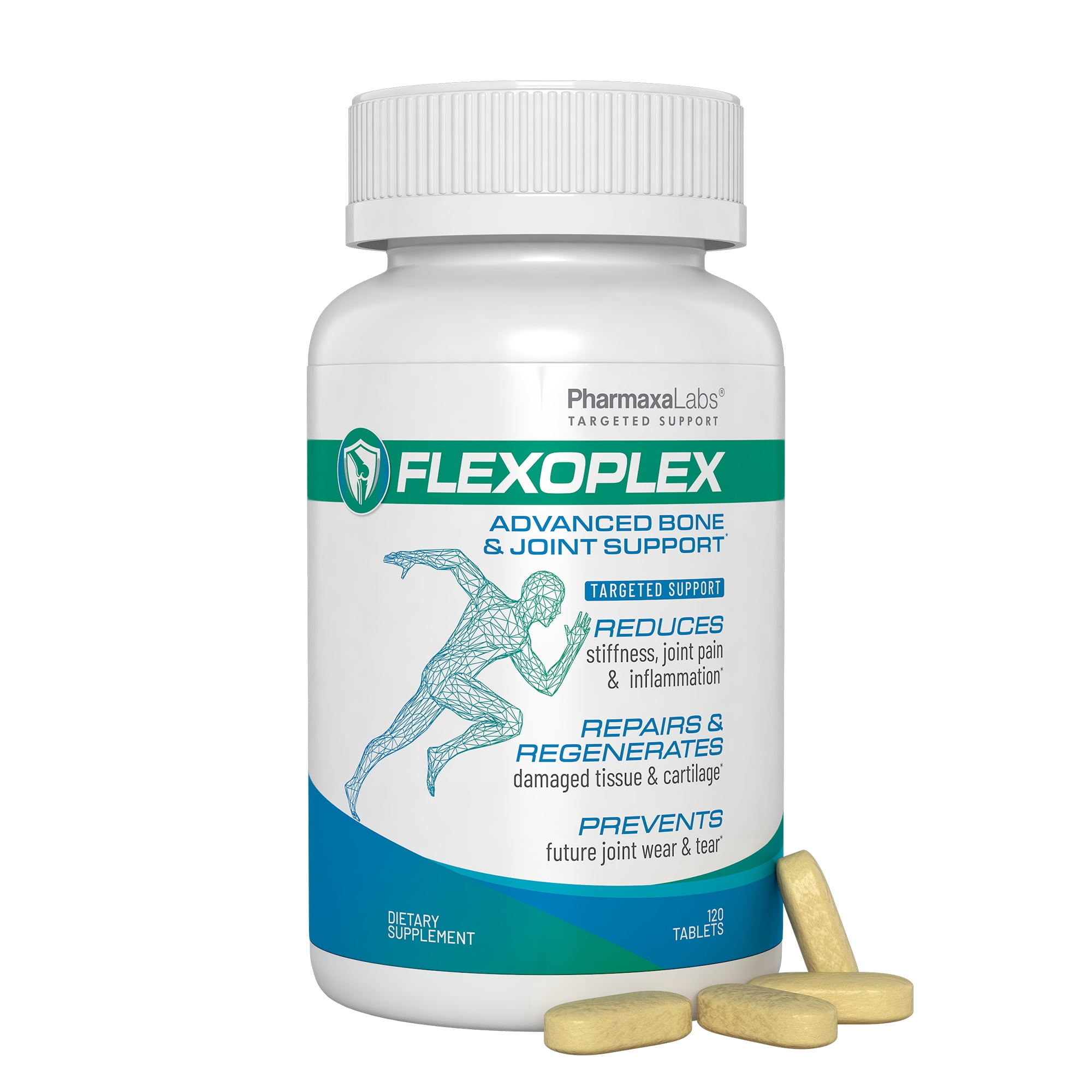 FLEXOPLEX Advanced Bone & Joint Support Supplement | Promotes Healthy Joint Function & Relief from Joint Discomfort | Enhance Cartilage Flexibility & Range of Motion - 120 Count (Pack of 1)